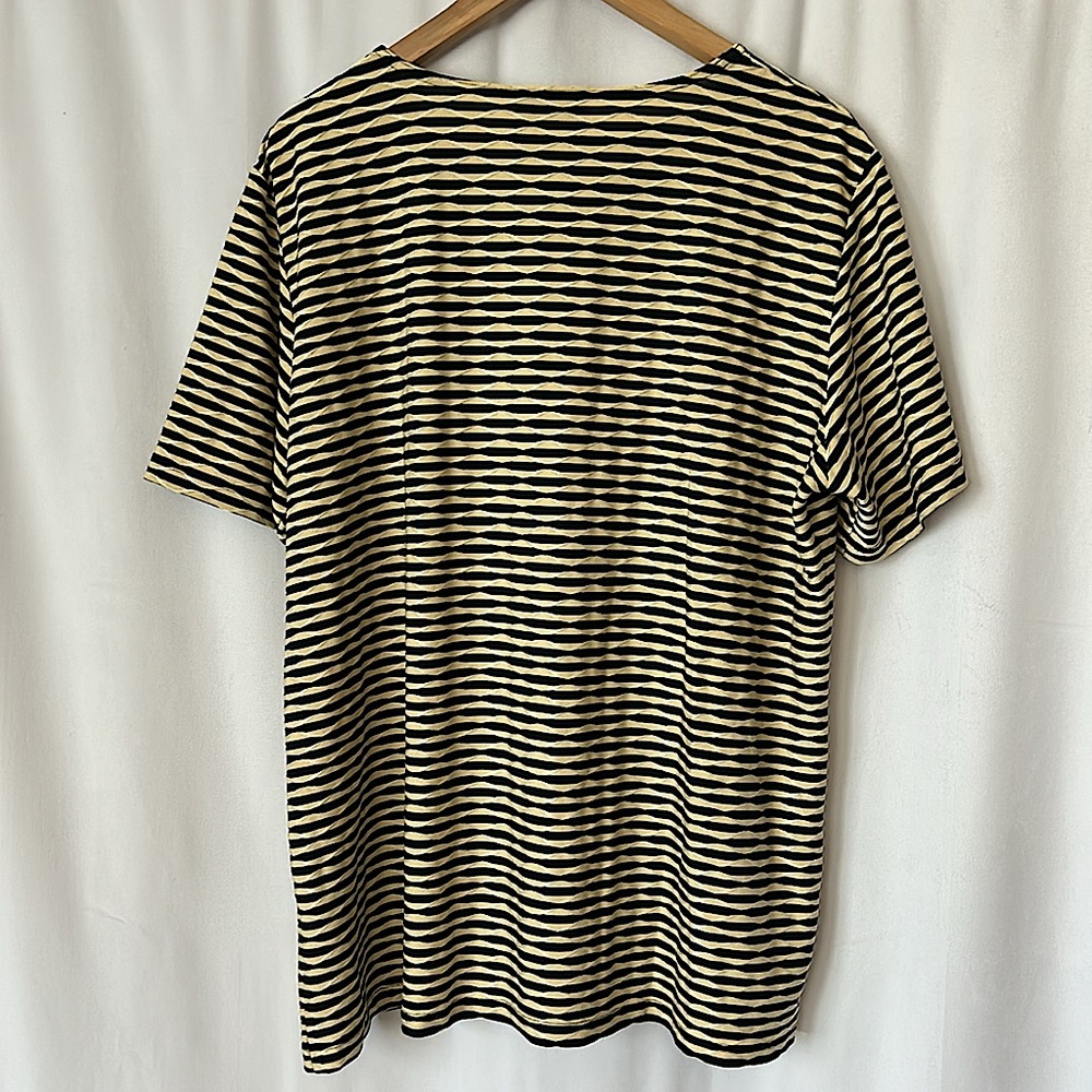 Gerry Weber Stylish Yellow/Black Short Sleeve Blouse Shirt Top **Sz 46/US 16** - Picture 2 of 4